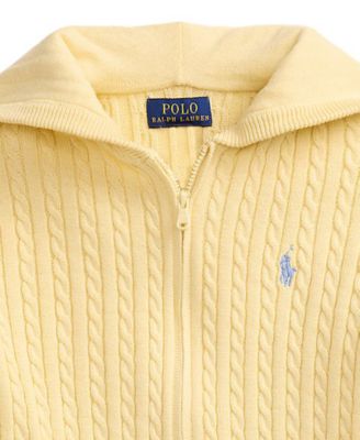 Girls' 7-16 Mini-Cable Full-Zip Hoodie