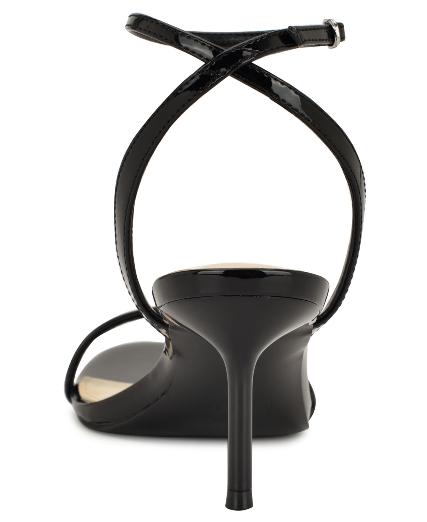 Женские сандалии Nine West Waltz Strappy Stiletto Dress Sandals, цвет: Чёрный лаковый — фото 3