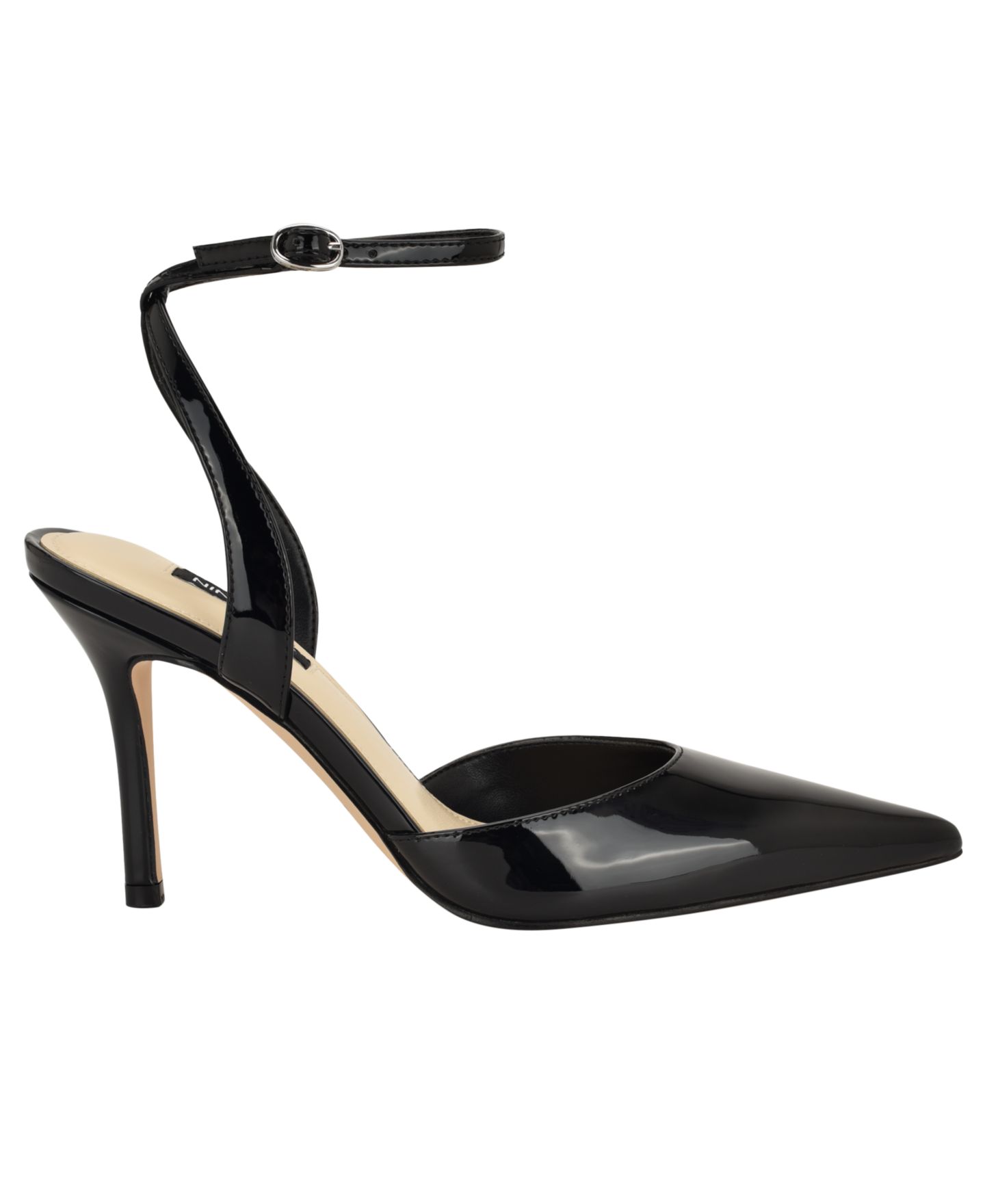 Женские туфли Nine West Grana Ankle Strap Stiletto Pumps, цвет: Чёрный лаковый — фото 2