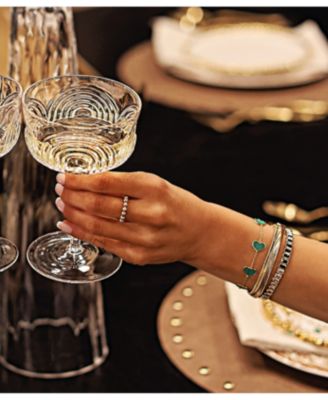 18k Gold Vermeil and Green Heart Bracelet