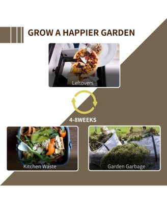 Garden Compost Bin, 120 Gallon (450L) Garden Composter with 80 Vents and 2 Sliding Doors, Lightweight & Sturdy, Fast Creation of Fertile Soil, Brown