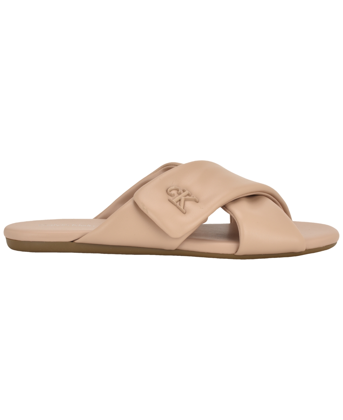 Calvin Klein Women's Renley Criss-Cross Slip-On Flat Sandals