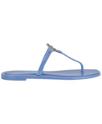 Women's Ellye Jelly Logo T-Strap Flat Sandals