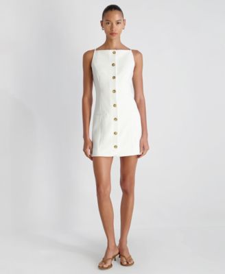 Women's Sleeveless Button-Down Mini Dress