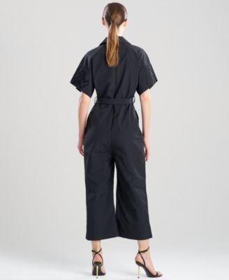 Women's Collared Short-Sleeve Jumpsuit