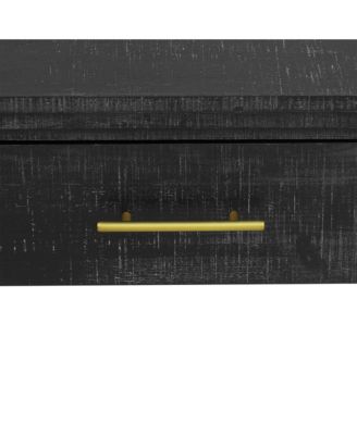 Retro Cabinet Silhouette Console Table with Open Style, Two Top Drawers