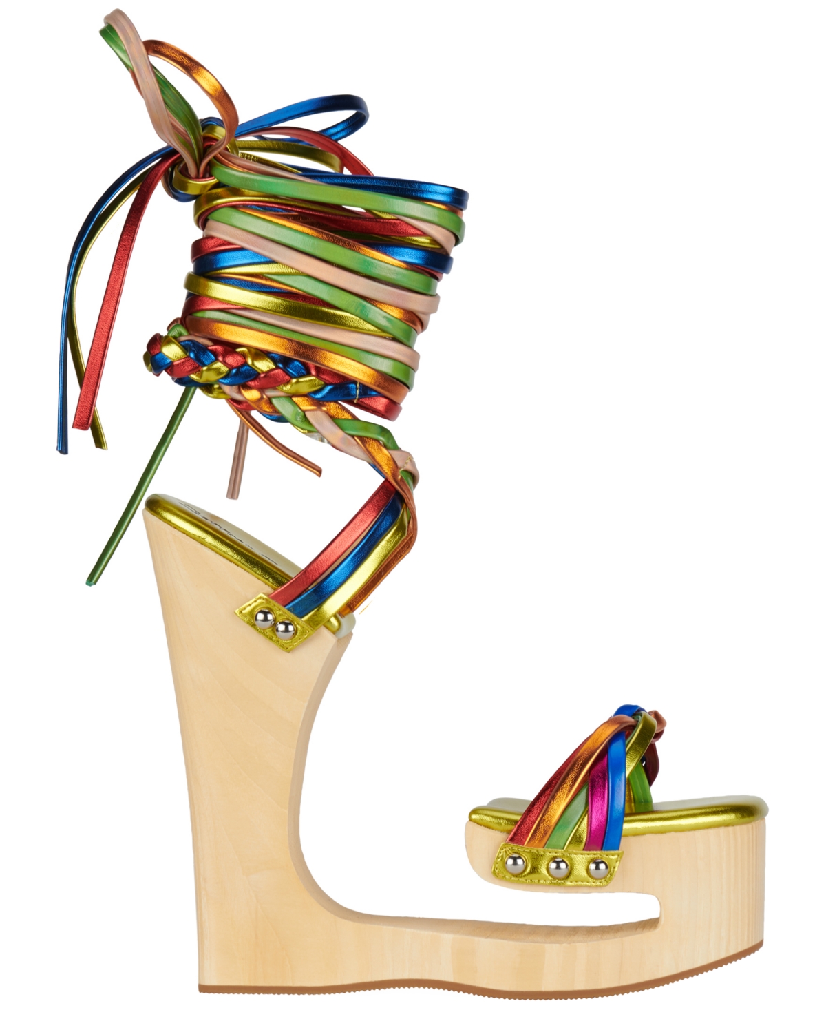 Jeffrey Campbell Women's Sculpted Leg-Wrap Platform Sandals