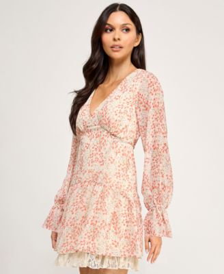 Women's Floral Printed V-Neck Dress