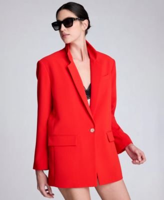 Women's One-Button Notch Collar Jacket
