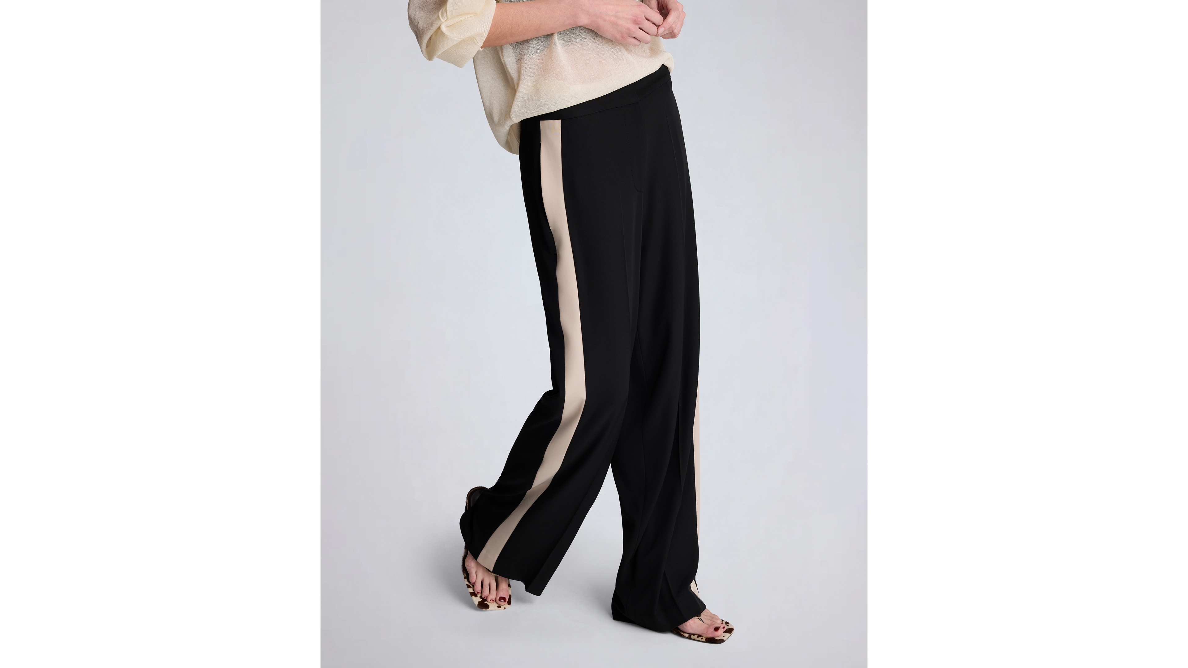 Kenneth Cole Women's High Rise Side Stripe Pants