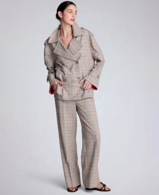 Women's Button Front Drop Wait Belted Trench Jacket