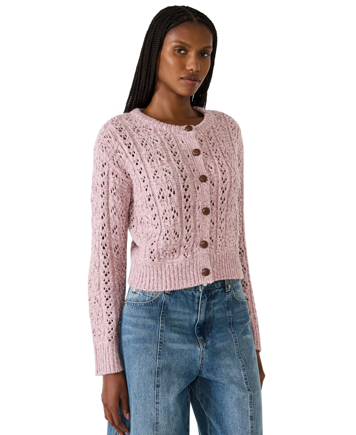 Steve Madden Women's Jordyn Crewneck Cardigan