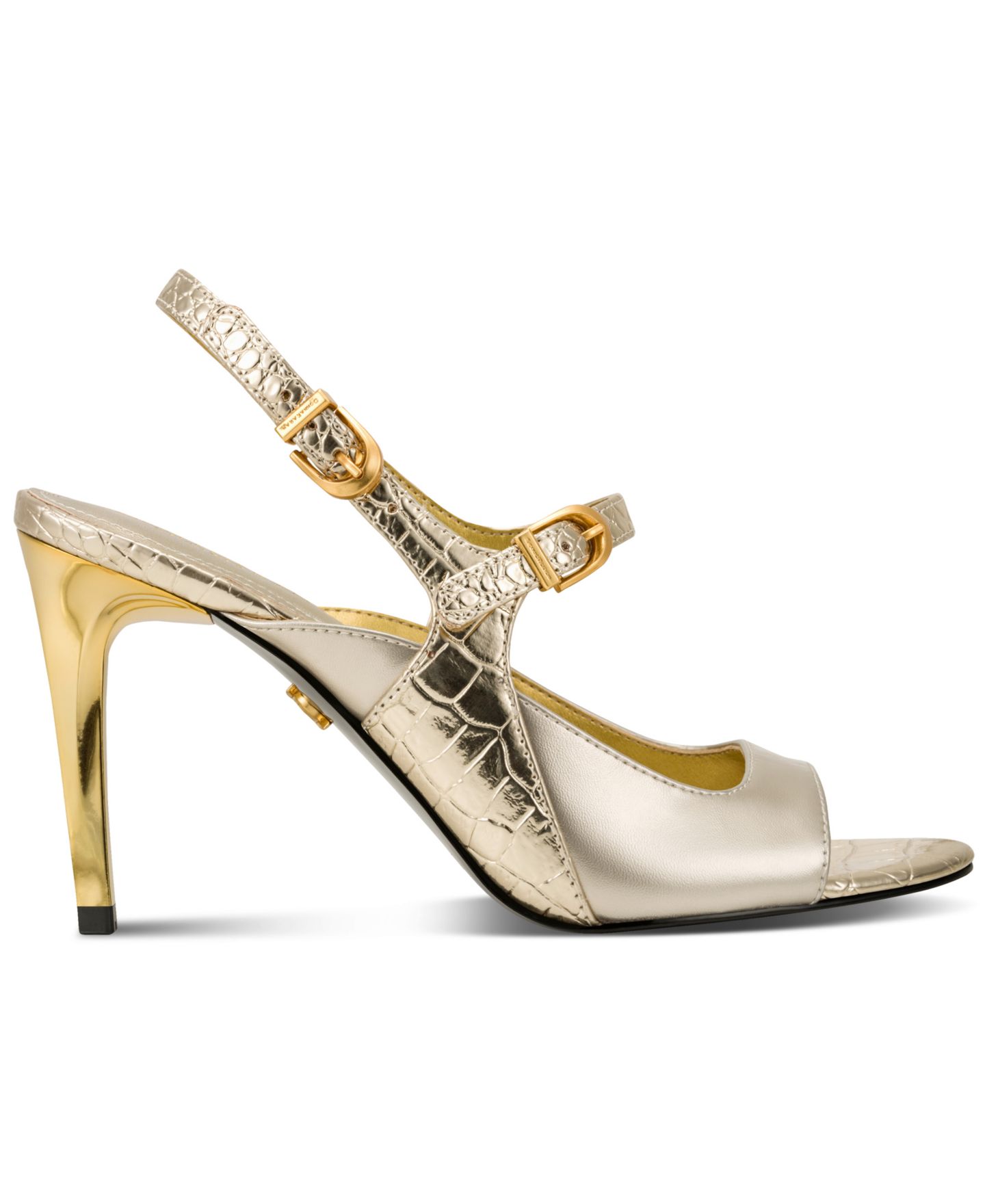 Женские сандалии Donna Karan New York Summer Slingback Dress Sandals, цвет: Белое золото / Шампань — фото 2