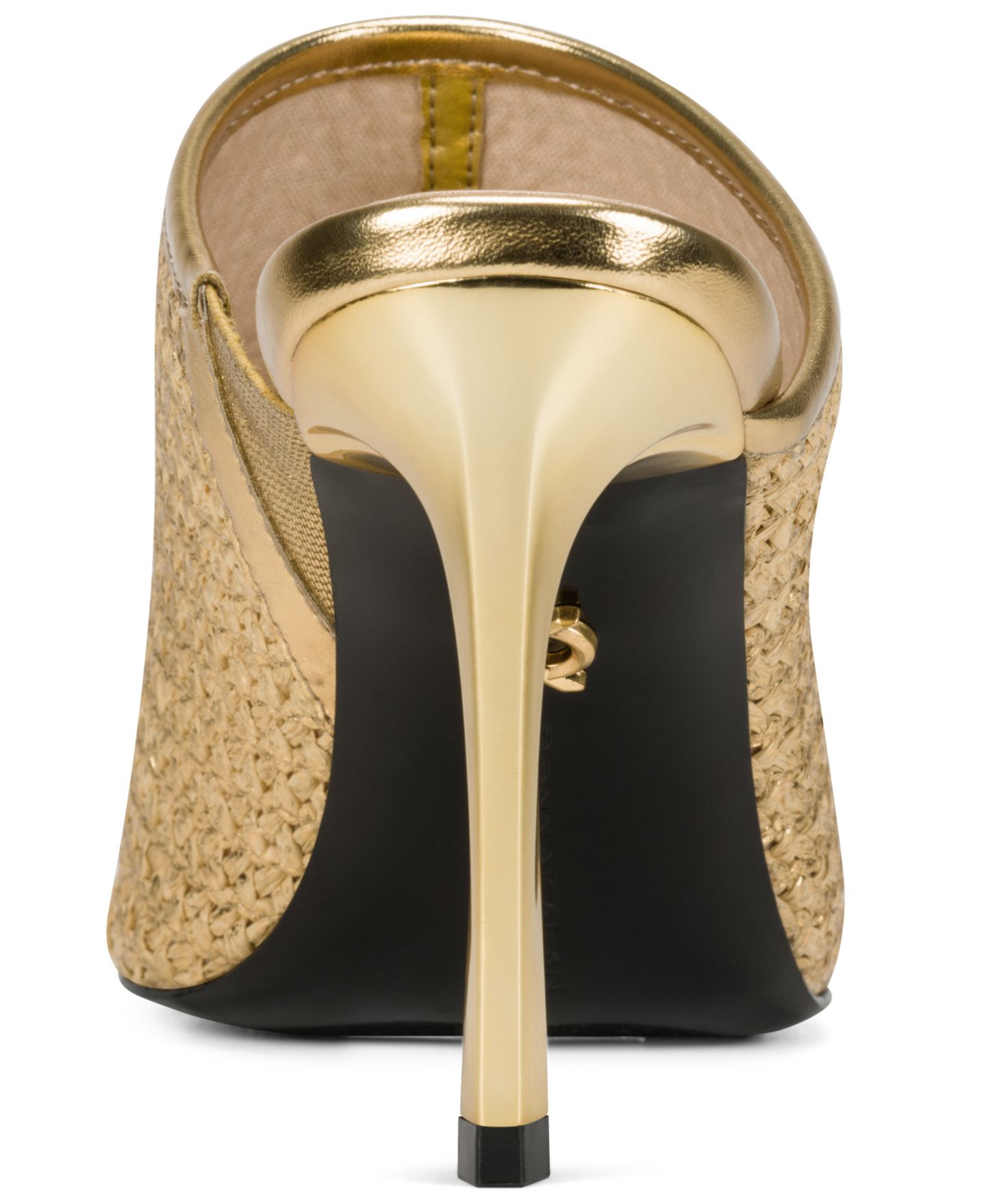 Женские сандалии Donna Karan New York Donna Mule Stiletto Dress Sandals, цвет: Золотой — фото 3