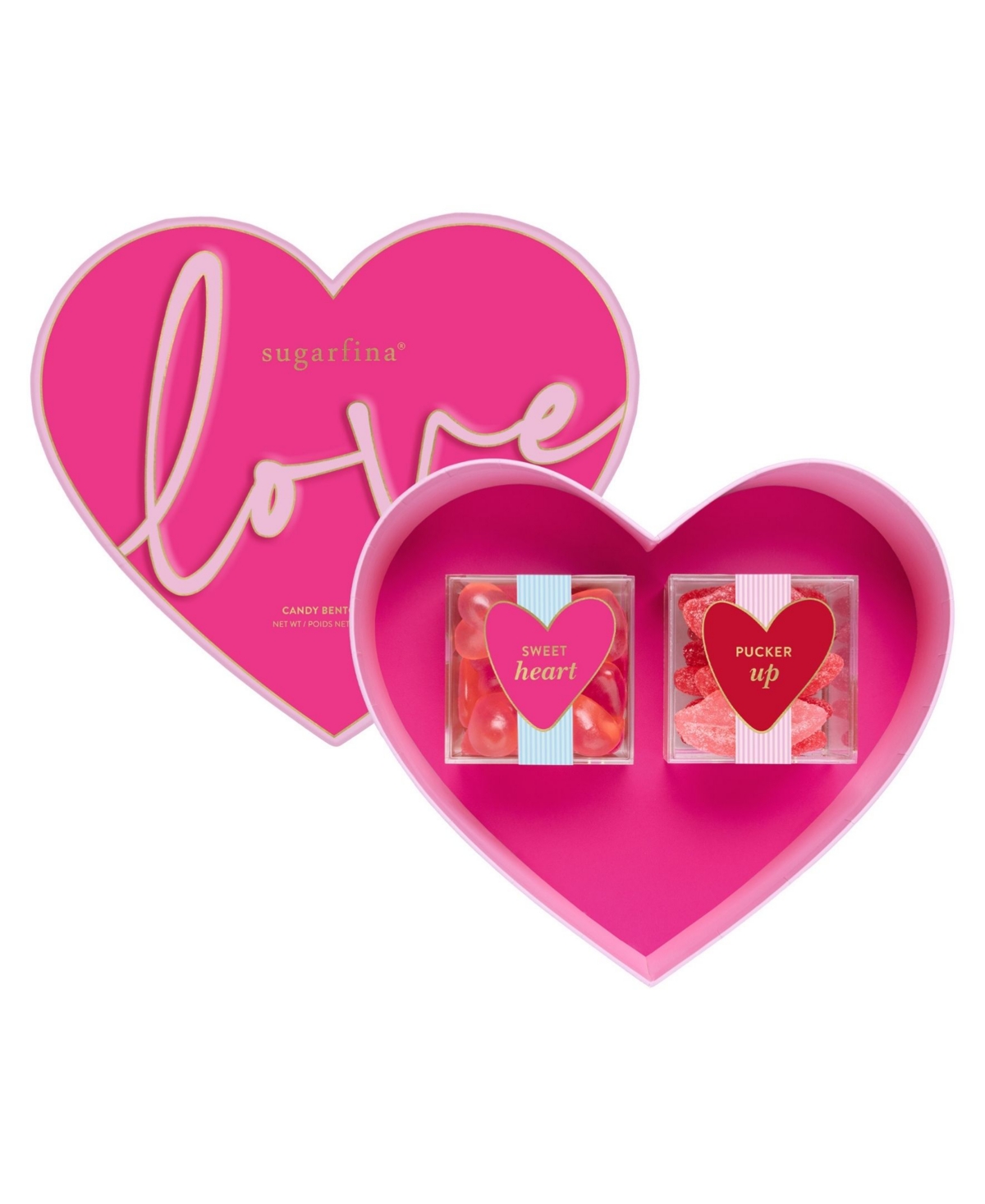 Sugarfina Valentine's Day Xoxo Heart Candy Bento Box Duo, 2 Pieces