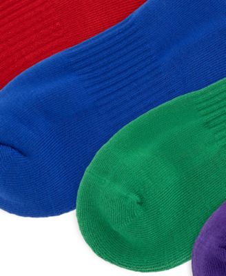 Men's Color Logo Quarter Socks, 6-Pack
