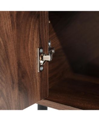 Streamdale Chestnut 4-Door TV Cabinet - Storage & Adjustable Shelves