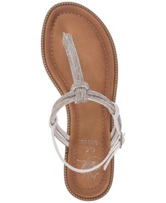 Women's Alonde Embellished T-Strap Flat Sandals