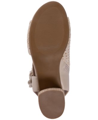 Women's Zakki Flower Rosette Woven Block Heel Dress Sandals