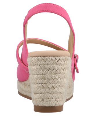 Journee Women's Asmyna Slingback Mary Jane Espadrille Wedges