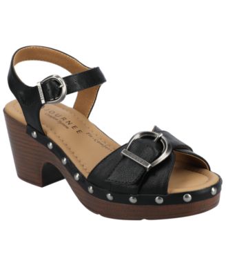 Women's Sisilia Stacked Heel Ankle Strap Sandals