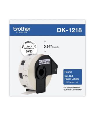 DK1218 0.94 in Dia Die-Cut Round Paper Labels Roll