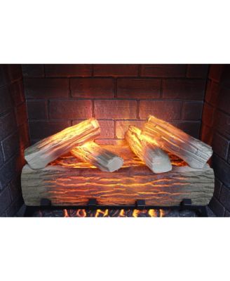 23 inch Infrared heating electric fireplace insert, with log set & realistic flame, remote control with timer, overheating protection