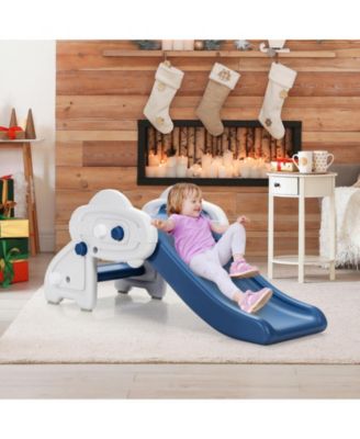 Kids Indoor Slide Freestanding Toddler Slide with Climbing Steps and Handrails