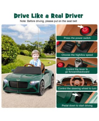 Kids Licensed Bentley Bacalar Ride On Car with Remote Control and LED Lights