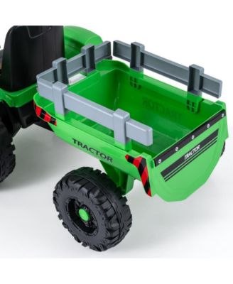 Kids 24V Ride On Tractor with Detachable Trailer Remote Control and Safety Features