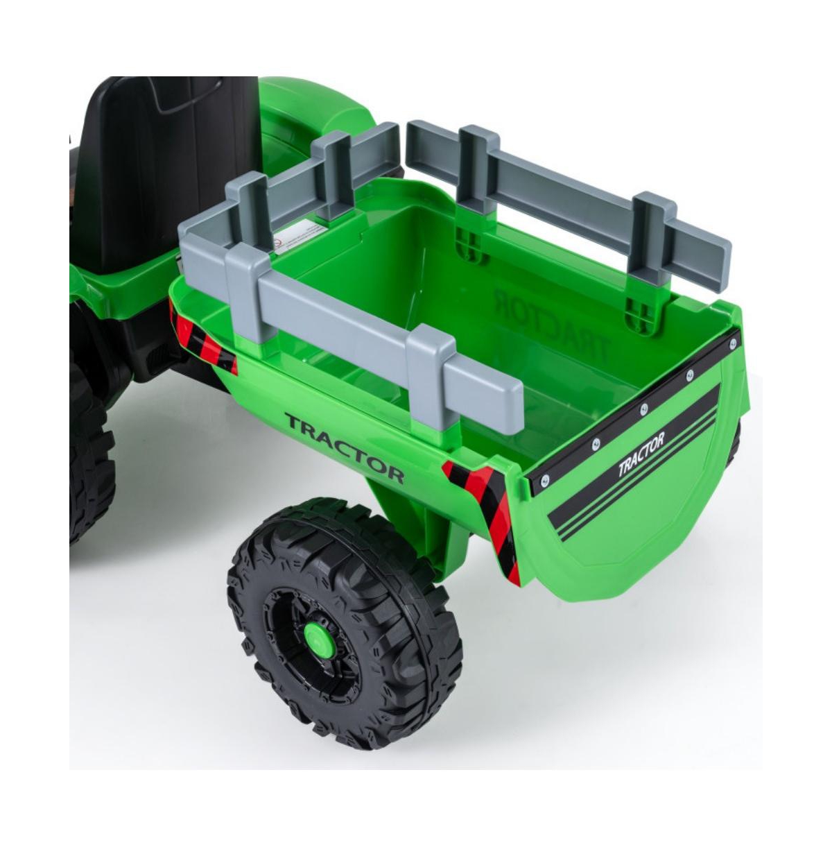 Kids 24V Ride On Tractor with Detachable Trailer Remote Control and Safety Features