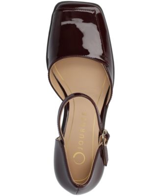 Women's Evangeline Block Heel Square Toe Pumps