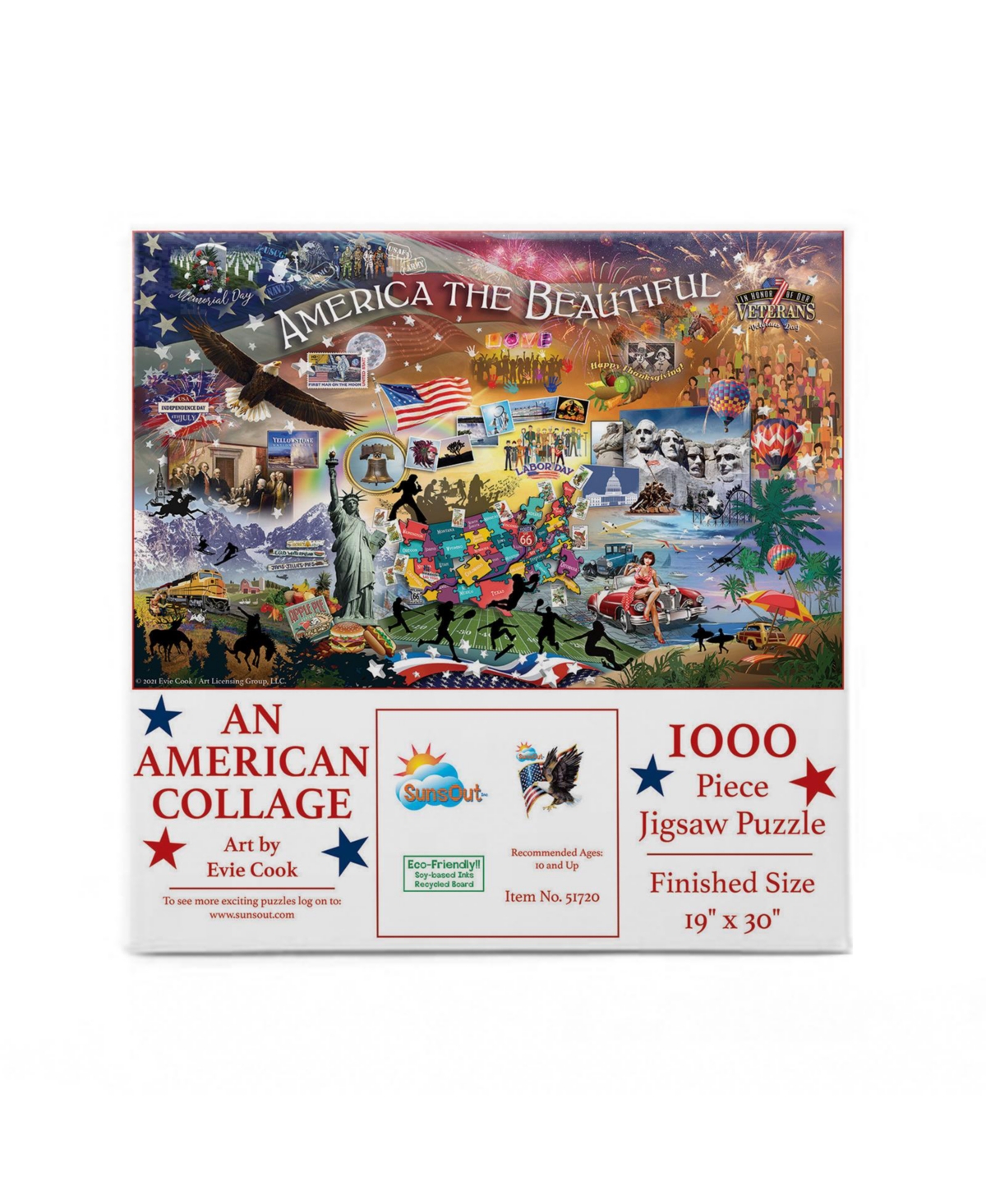 SunsOut An American Collage 1000 piece Jigsaw Puzzle