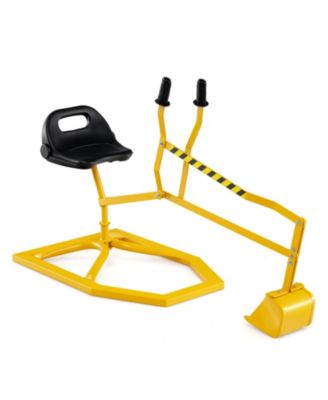 Kids Metal Sand Digger Ride On Toy Excavator with 360° Swivel Seat