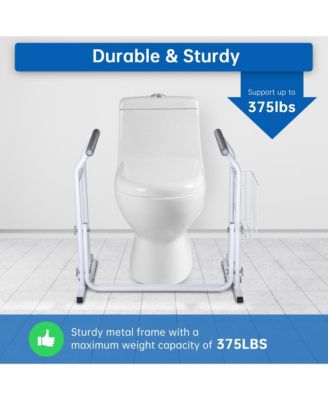 Bathtub Grab Bar with Toilet Safety Rail Combo Adjustable for Seniors