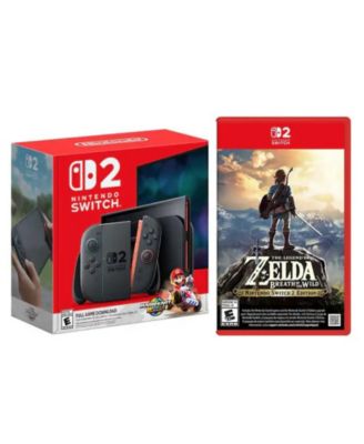 Switch 2 Console with Mario Kart World and Zelda Breath of the Wild Bundle
