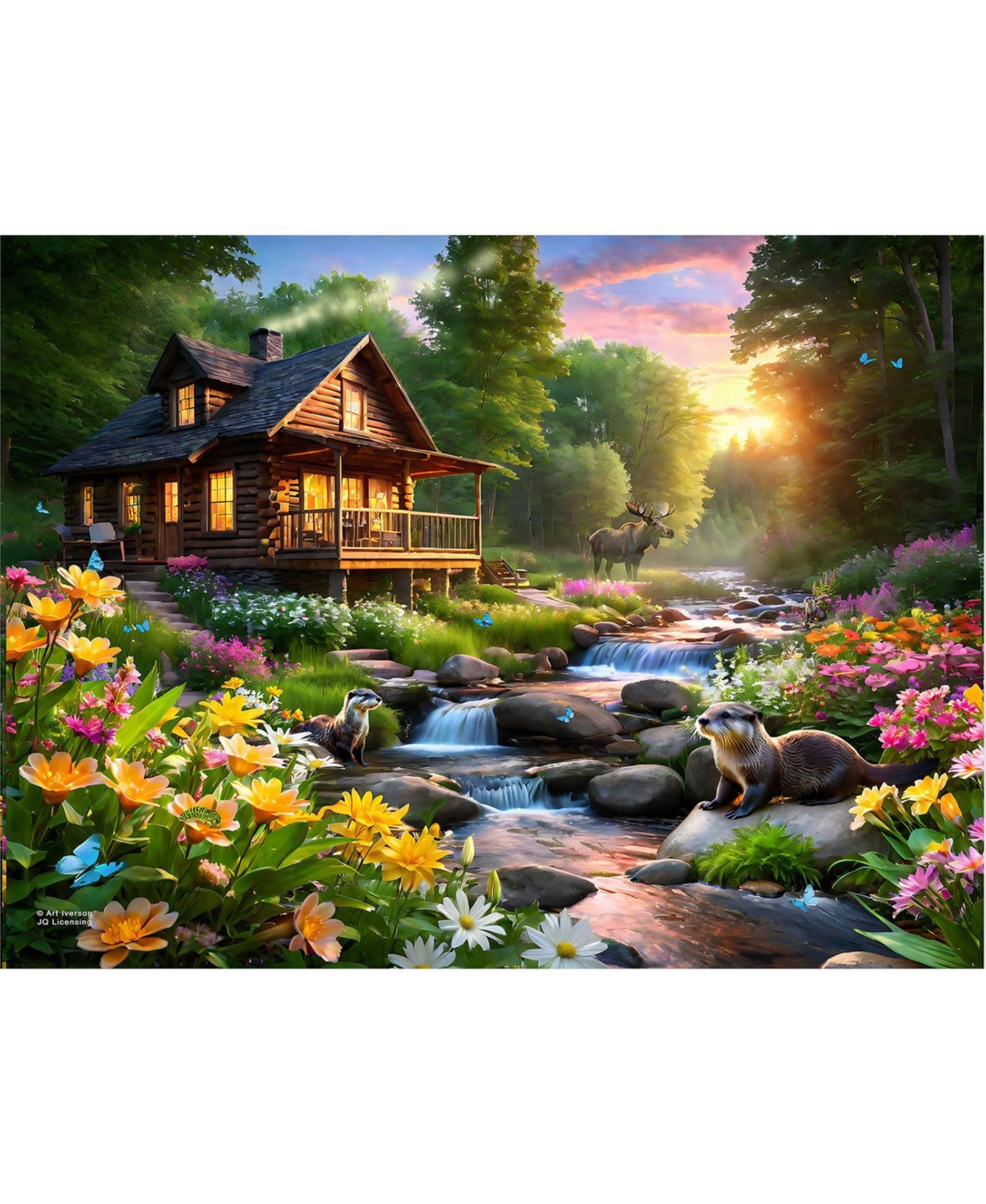 SunsOut Mountain Otter Stream 1000 piece Jigsaw Puzzle for Adults