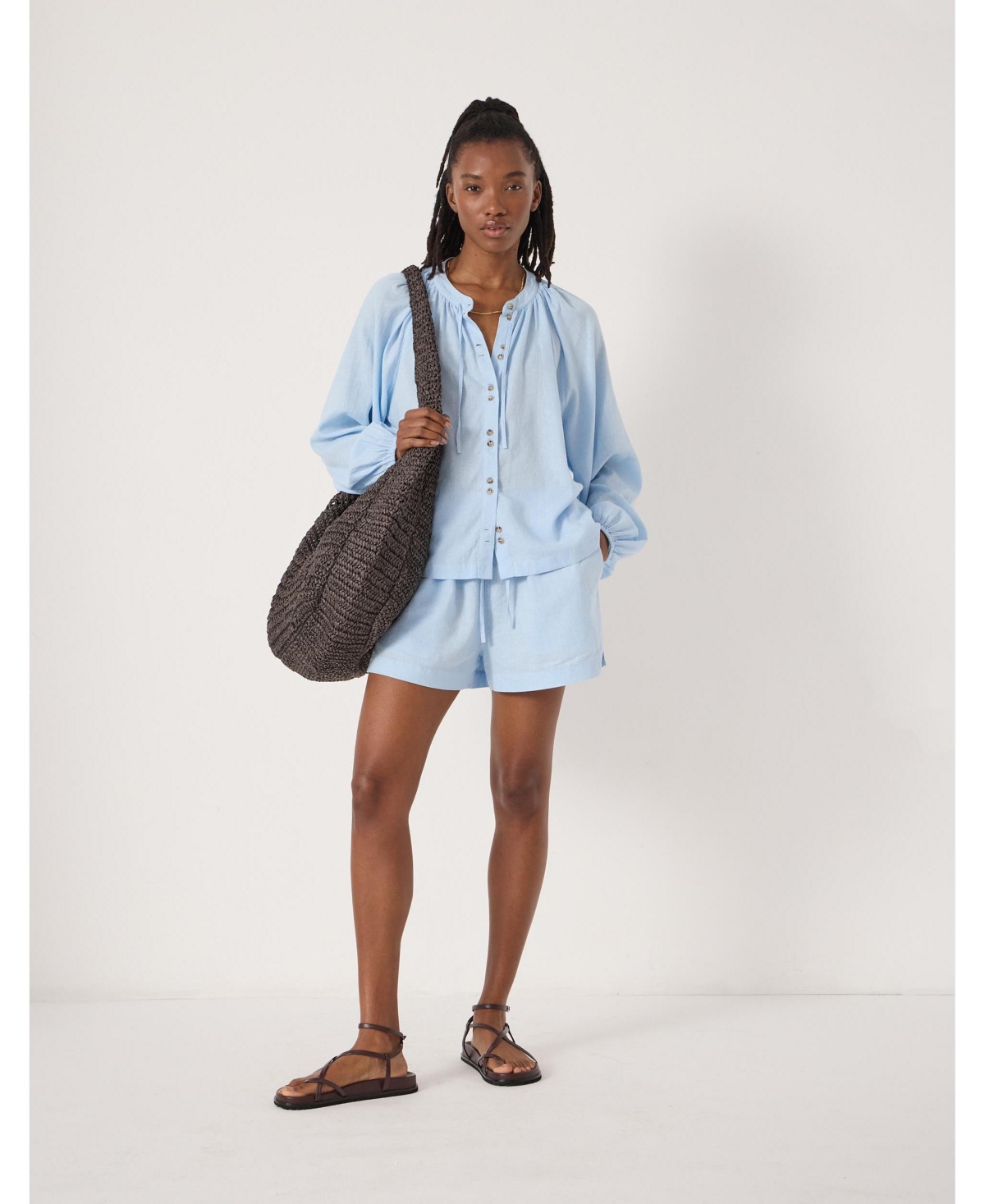 Hush Women's Ernie Gathered Linen Beach Short