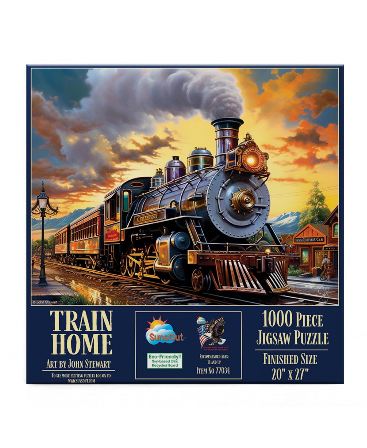 SunsOut Train Home 1000 piece Jigsaw Puzzle