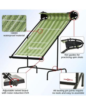 Racket Sports Indoor Outdoor Tennis Rebounder Net with Carry Bag, Green