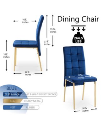 Streamdale Modern Velvet Nordic Dining Chair Set (4)