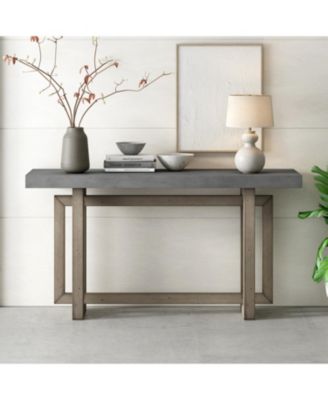 Contemporary Console Table with Wood Top, Extra Long Entryway Table for Entryway, Hallway, Living Room, Foyer, Corridor