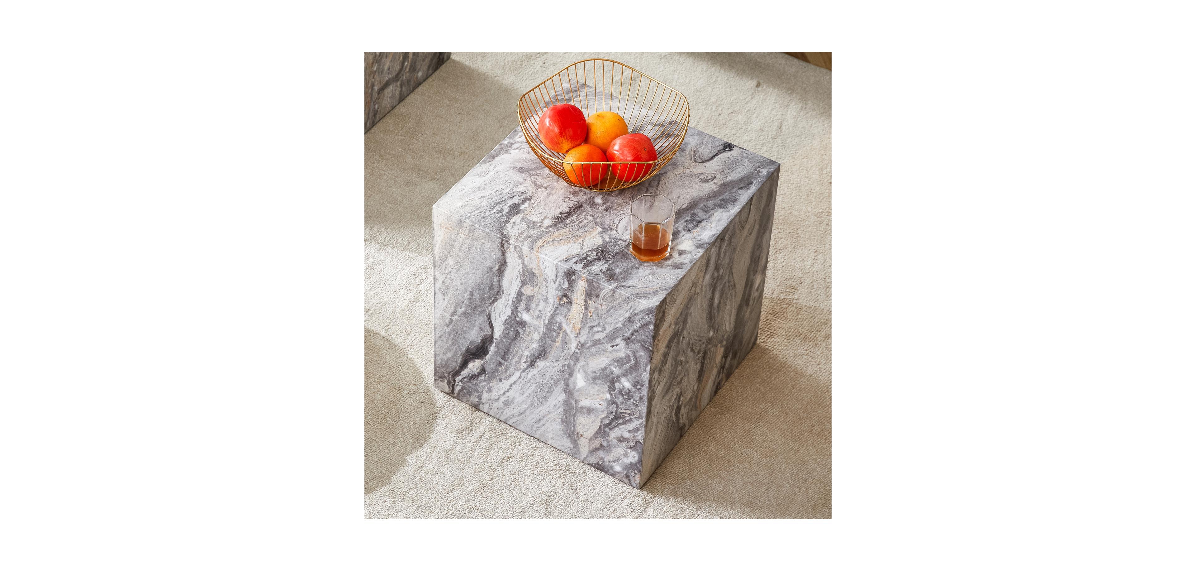 Streamdale Furniture Modern Gray Textured Coffee Table
