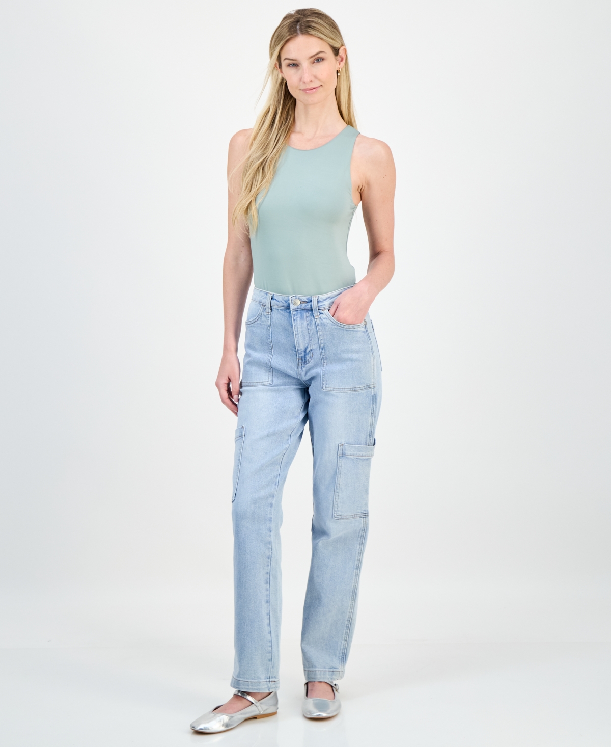 And Now This Women's High Rise Utility Denim Jeans