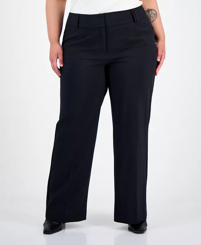 Plus and Petite Plus Size Curvy Bootcut Pants - thumbnail 3