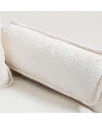 Oversized Boucle Sofa Bed with Ottoman