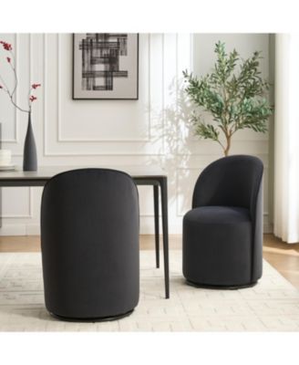 Upholstered Swivel Barrel Dining/Accent Chair