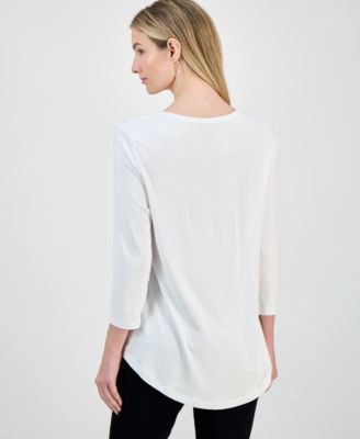 Women's 3/4-Sleeve Scoop Neck Top, Created for Macy's