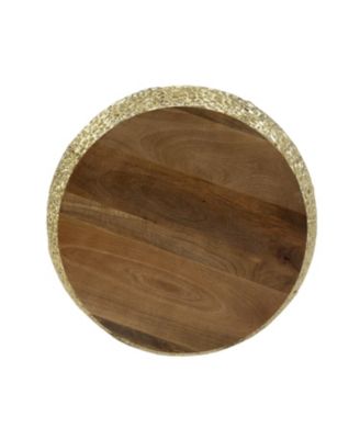 Aluminium coffee table with Mango wooden top