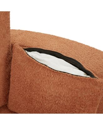 Streamdale Swivel Barrel Accent Chair with Pillows - Orange Red